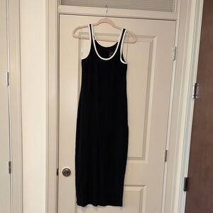 a new day Black Maxi Tank Dress with White Trim